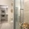 a bathroom with a glass shower